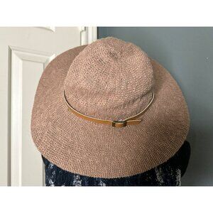 I.N.C. International Concepts Wide Brim Floppy Bucket Tan Belted Hat NWOT